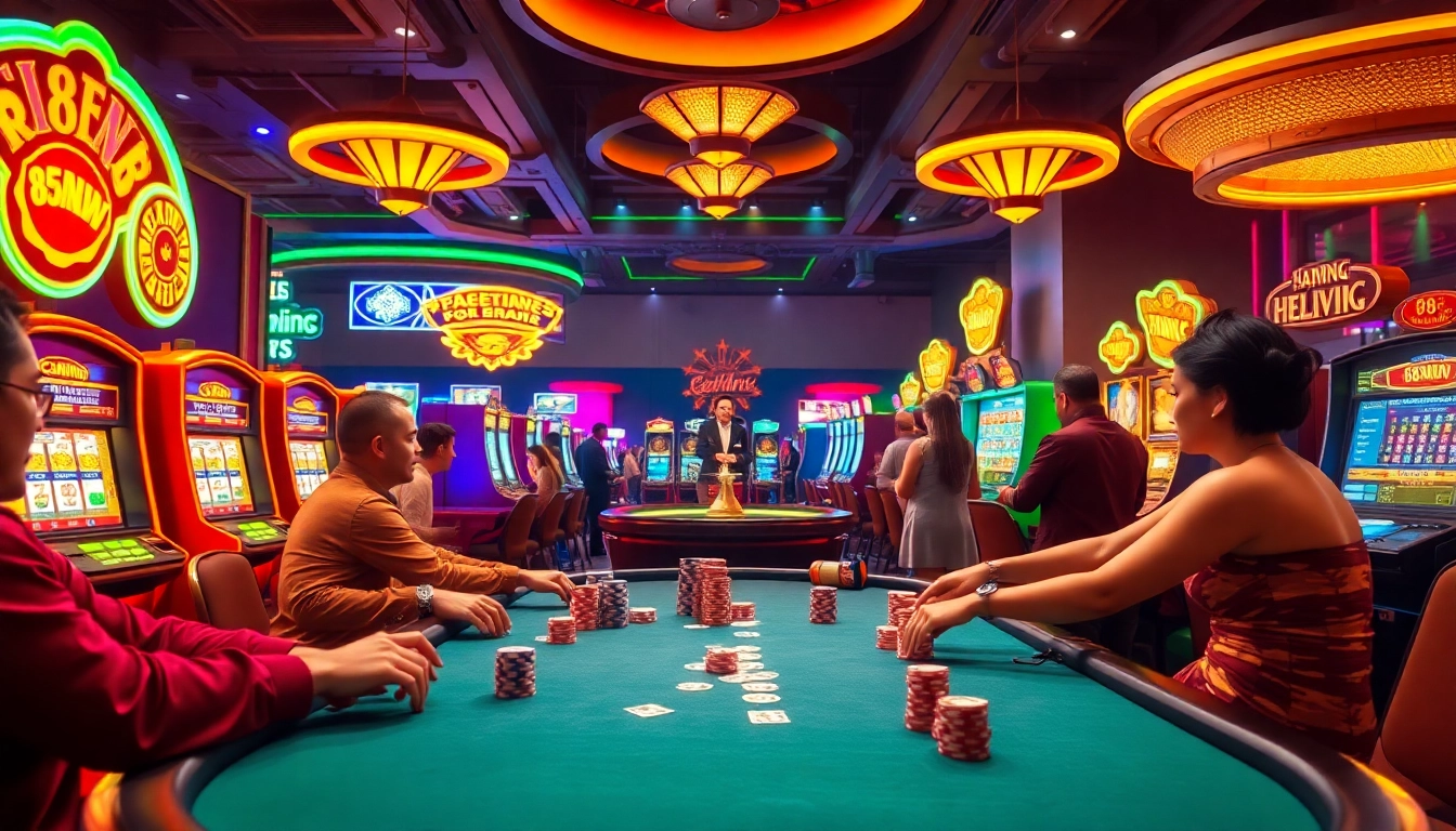Experience thrilling gameplay at 88new's vibrant casino tables filled with action.