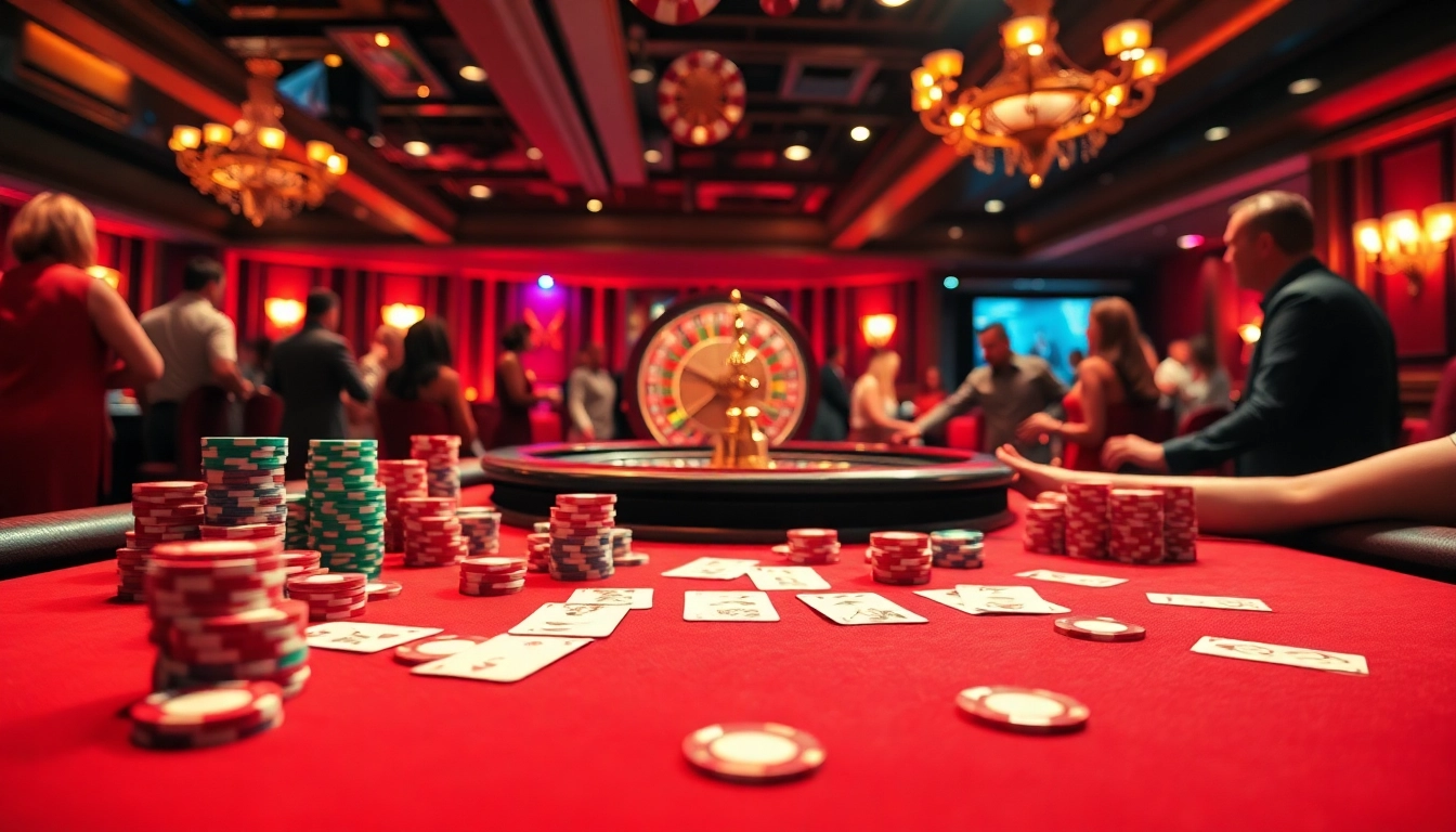C168 gaming table featuring vibrant poker action with colorful chips and cards, capturing casino excitement.